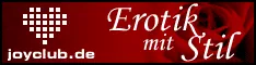 Werbebanner von joyclub.de mit Herz-Logo auf dunkelrotem Grund